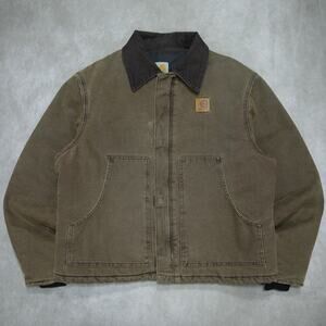 Vintage Carhartt J22 CHT Faded Brown Arctic Jacket Size Large